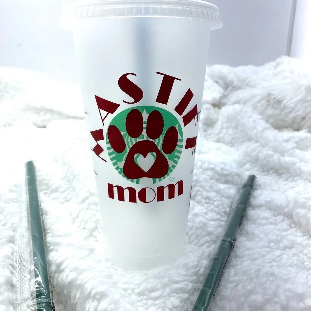 Valentine Day Mastiff MOM Starbucks 24oz  Tumbler - Picture 4 of 4